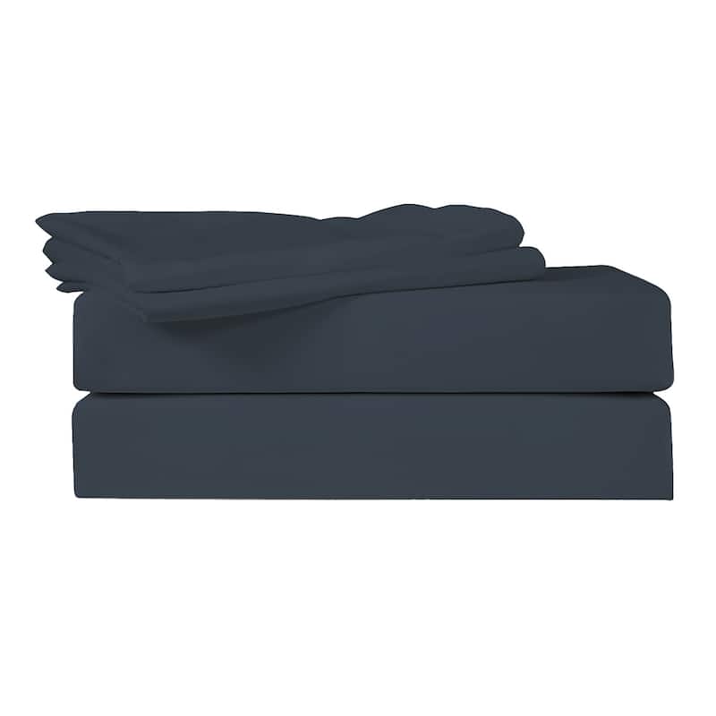 Just Linen 400 TC 100 Egyptian Cotton Sateen, Solid Queen Sheet Set